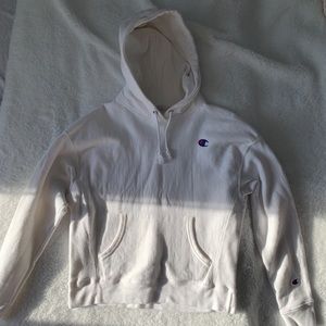A champion white hoodie.
